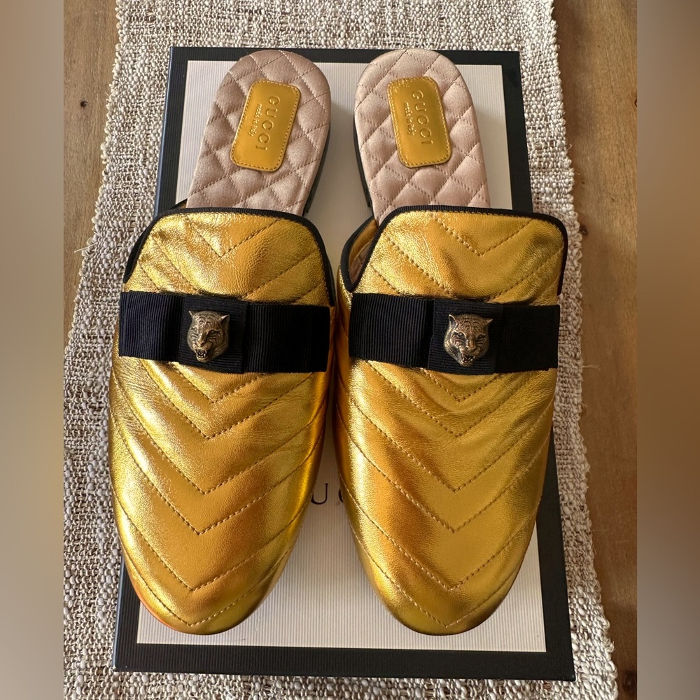 Gucci Leather Mules